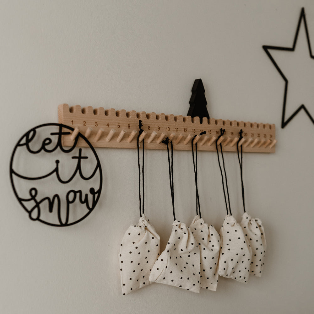 Wooden wreath Let It Snow (PU = 8 pieces)