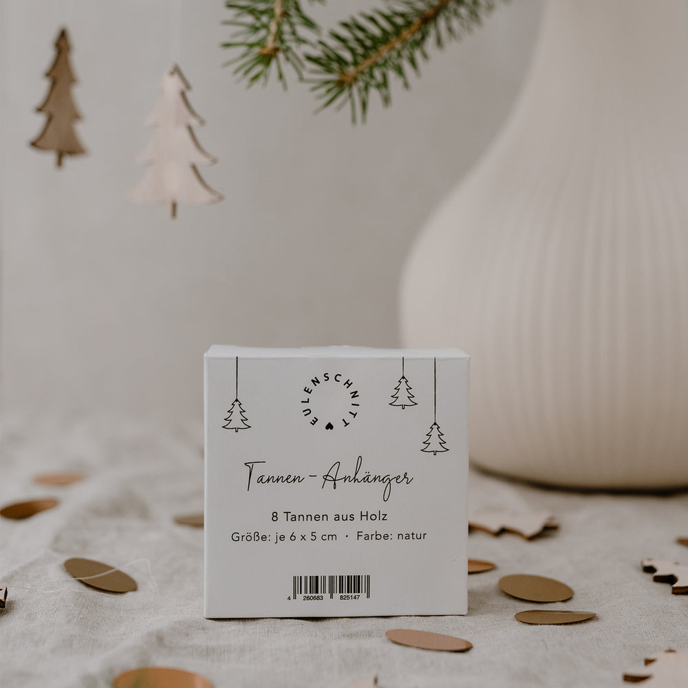 Pendentif en bois de sapin naturel en lot de 8 (UE = 8 Pièces)