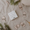Pendentif en bois maison nature en lot de 8 (UE= 8 Pièces)