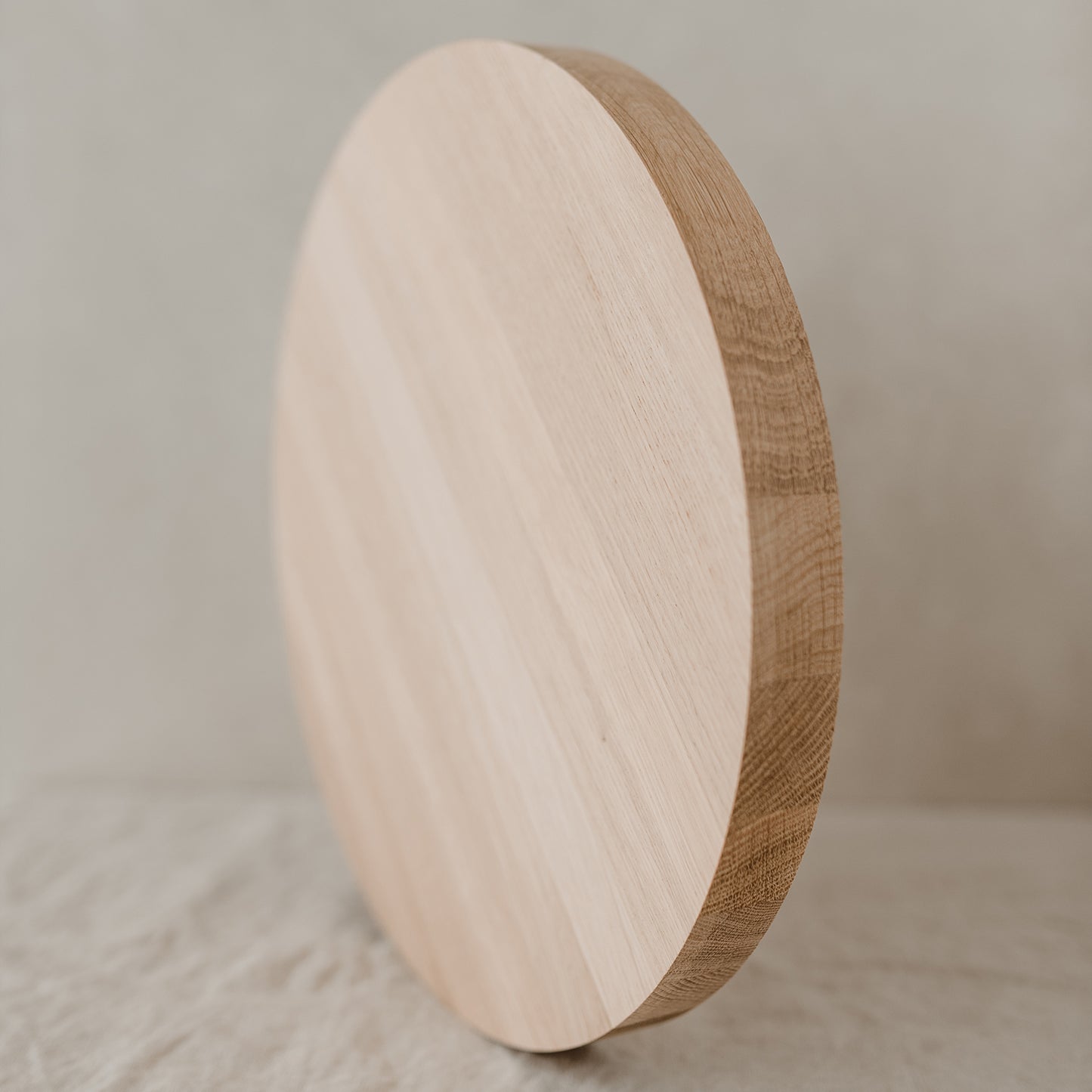 Rundes Kerzenbrett aus Eiche 32cm „Blanko“ (VE = 3 Stk)