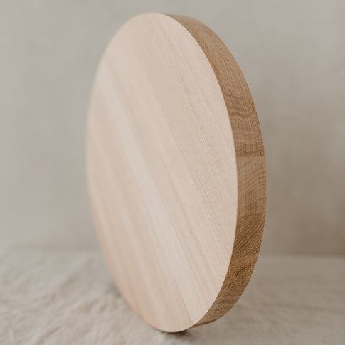 Rundes Kerzenbrett aus Eiche 32cm „Blanko“ (VE = 3 Stk)