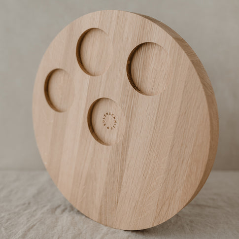 Rundes Kerzenbrett aus Eiche 32cm „Blanko“ (VE = 3 Stk)