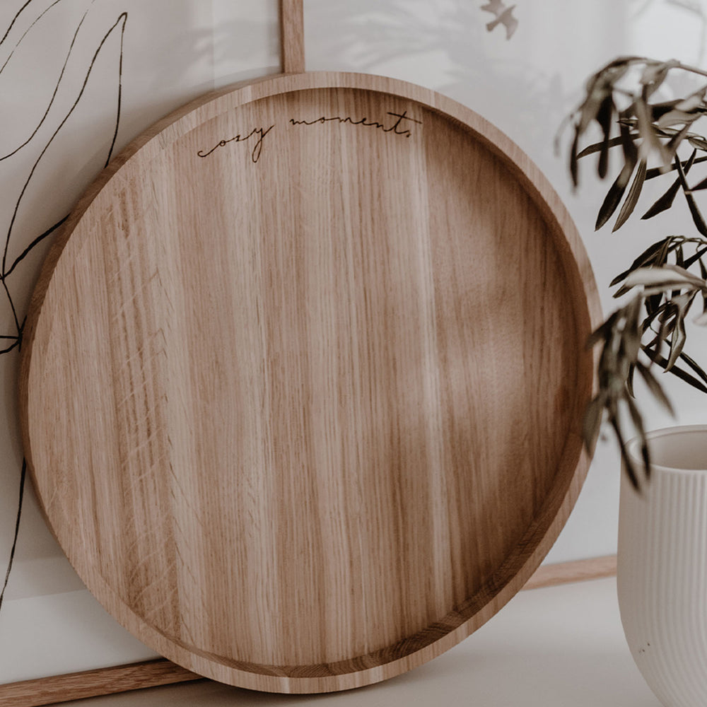 Tray Cozy Moments made of oak 36cm (PU = 3 pieces)