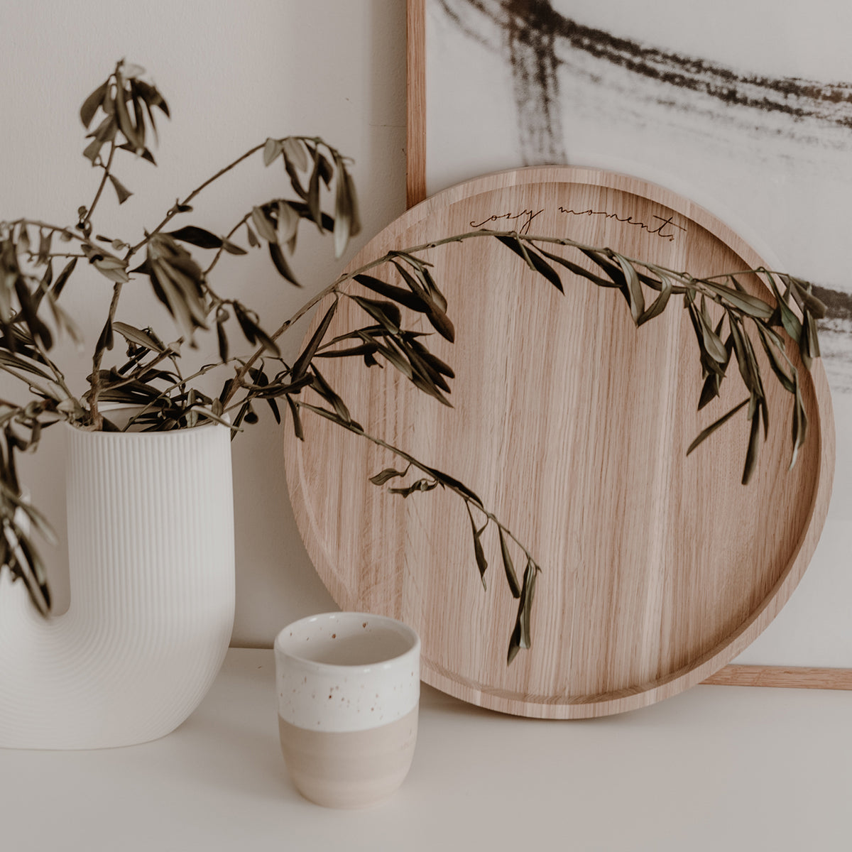 Tray Cozy Moments made of oak 36cm (PU = 3 pieces)
