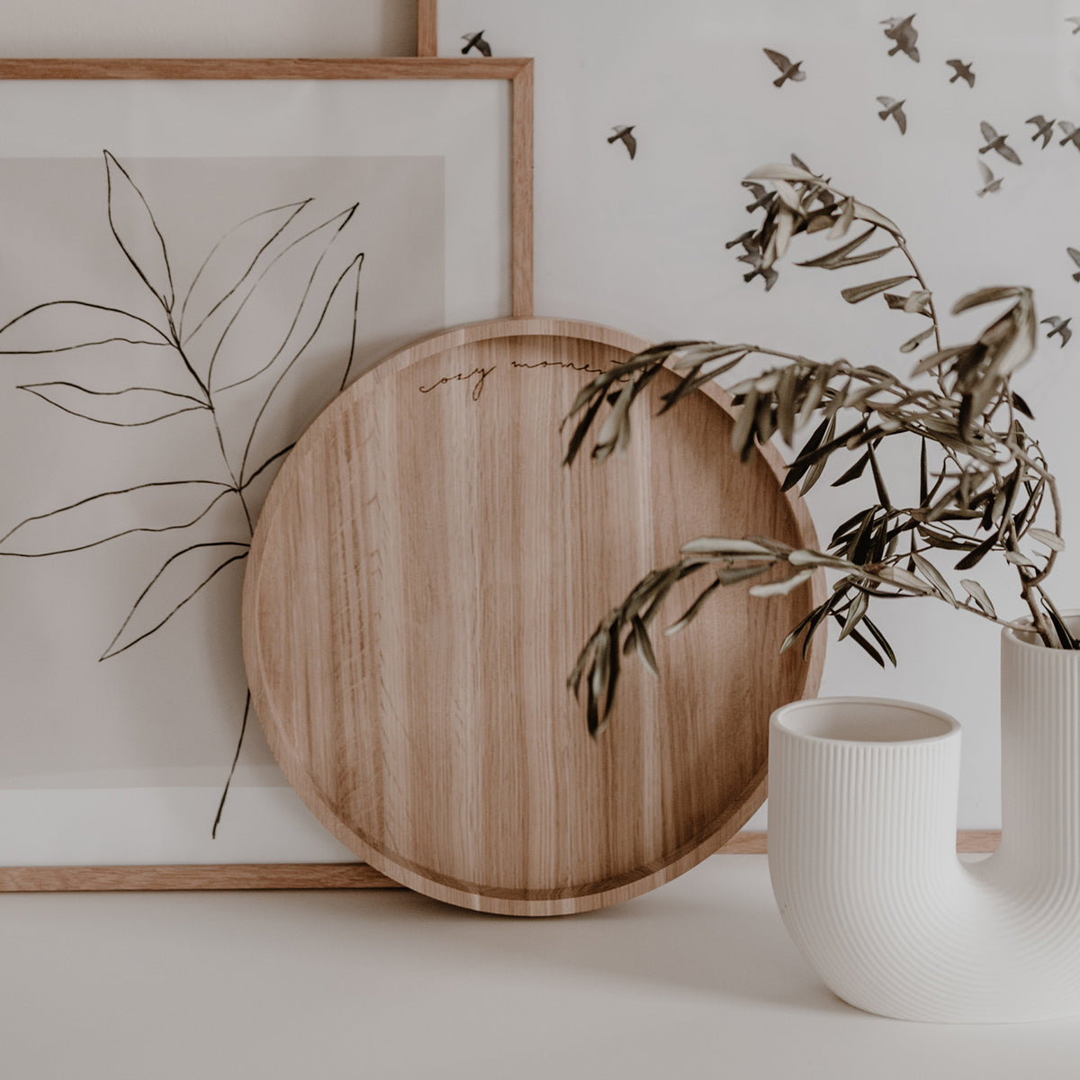 Tray Cozy Moments made of oak 36cm (PU = 3 pieces)