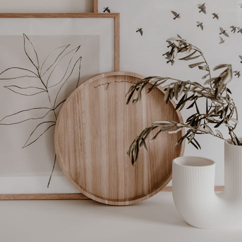 Tray Cozy Moments made of oak 36cm (PU = 3 pieces)
