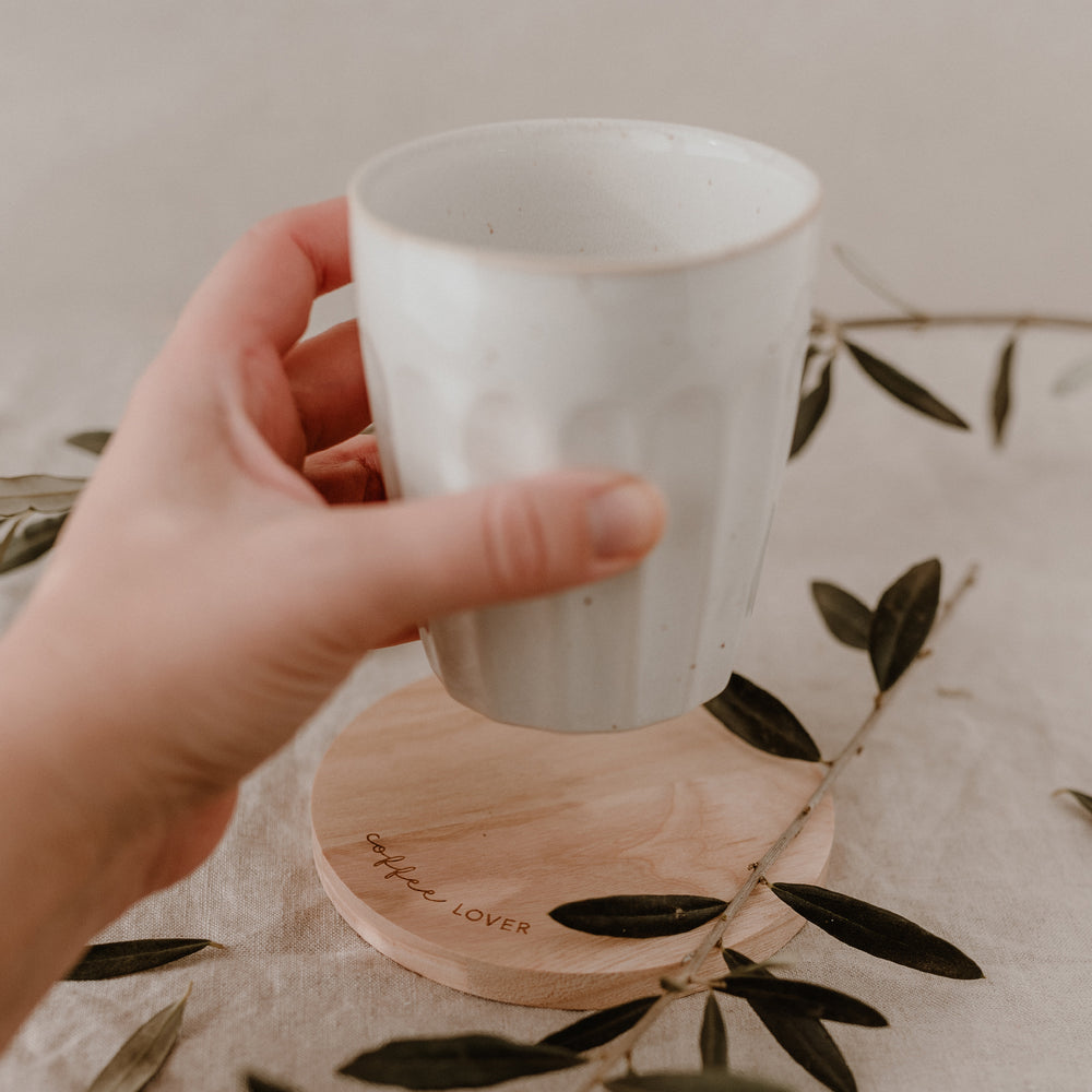 Dessous de verre en chêne Coffee Lover (UE = 8 Pièces)