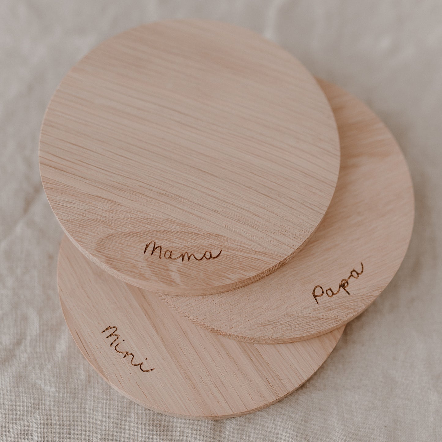 Dessous de verre en chêne Mini (UE = 8 Pièces)