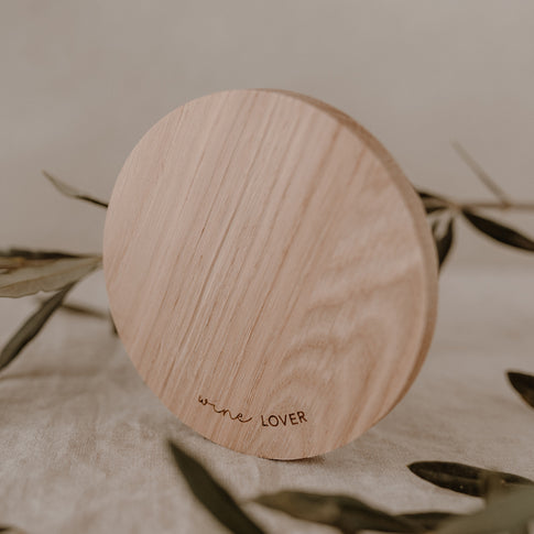 Oak Coaster Wine Lover (PU = 8 pieces)