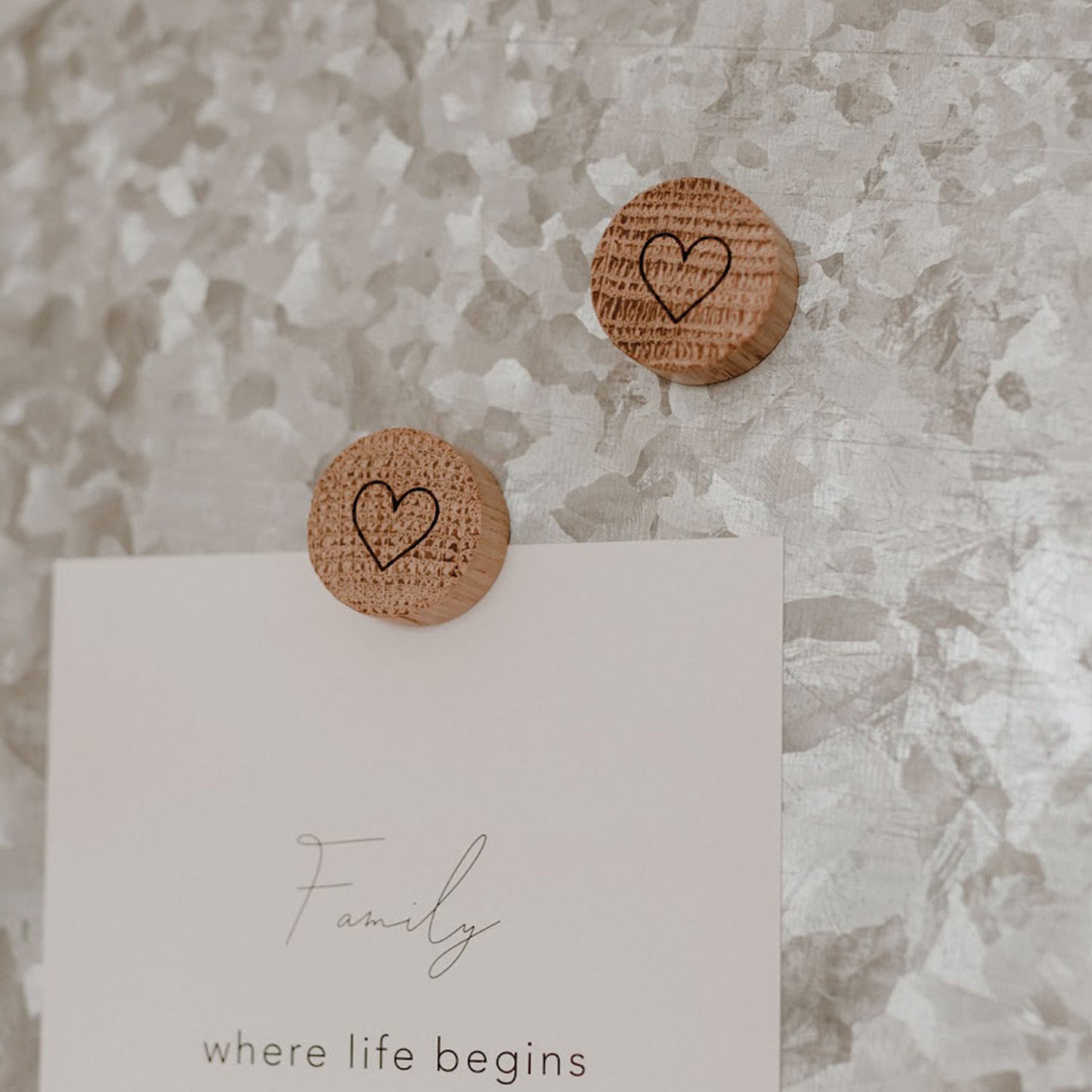 Wooden Magnet Set of 3 Hearts (PU = 6 sets)