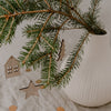Pendentif en bois maison nature en lot de 8 (UE= 8 Pièces)
