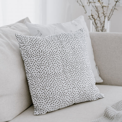 Housse de coussin Pois en lin (UE = 5 Pièces)