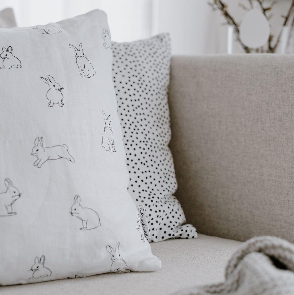 Linen cushion cover rabbit 40 x 40 cm (VE = 5 pieces)