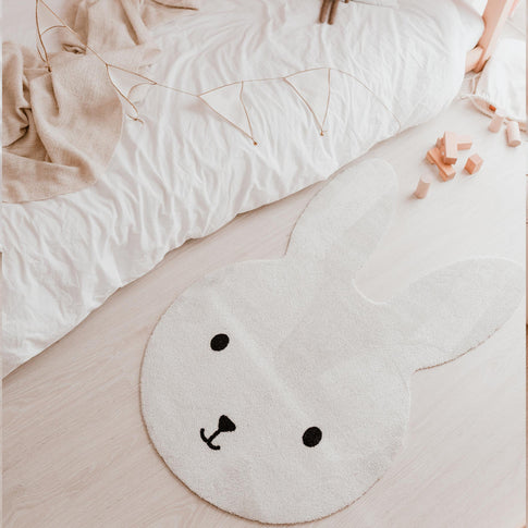 Waschbarer Kinderteppich Hase