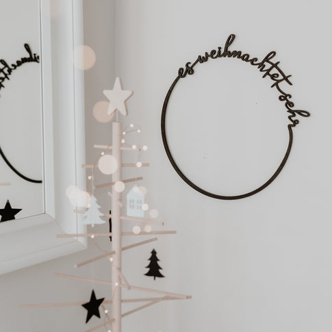 Couronne en bois Es weihnachtet sehr (UE = 8 Pièces)