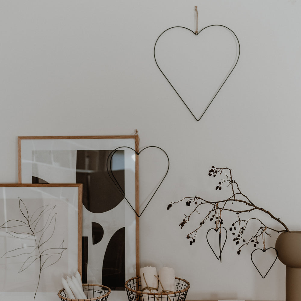 Couronne en métal Coeur en lot de 2 (UE = 4 Ensembles)