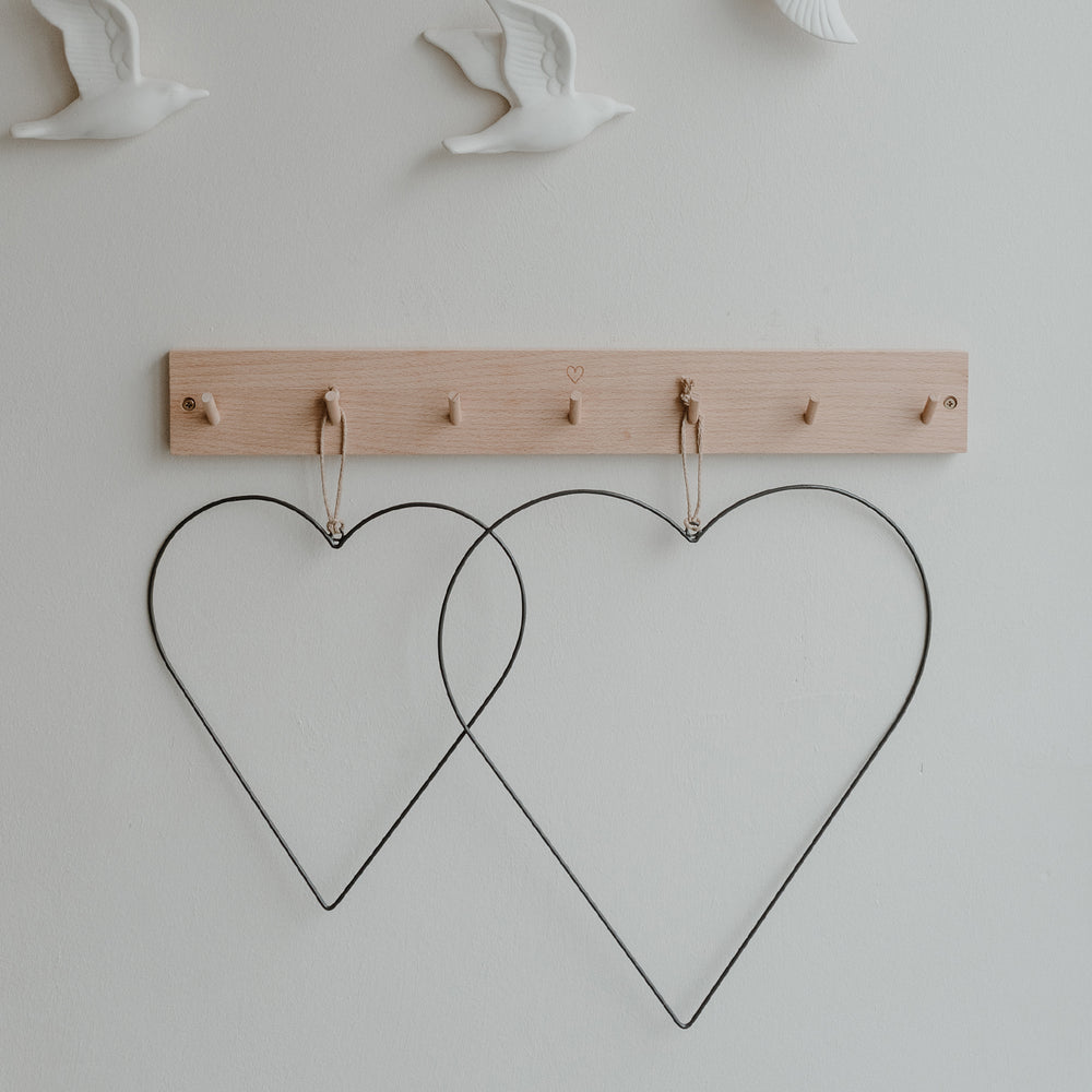 Couronne en métal Coeur en lot de 2 (UE = 4 Ensembles)