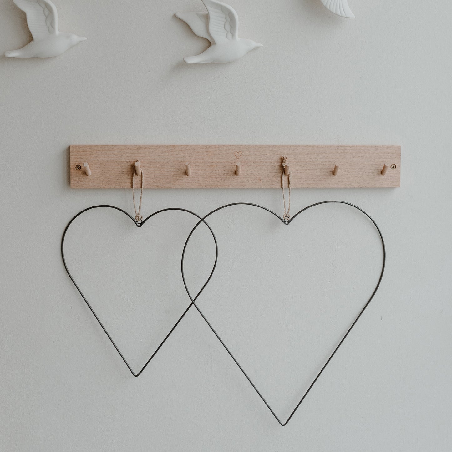 Couronne en métal Coeur en lot de 2 (UE = 4 Ensembles)