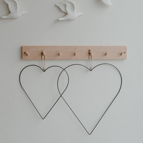 Couronne en métal Coeur en lot de 2 (UE = 4 Ensembles)