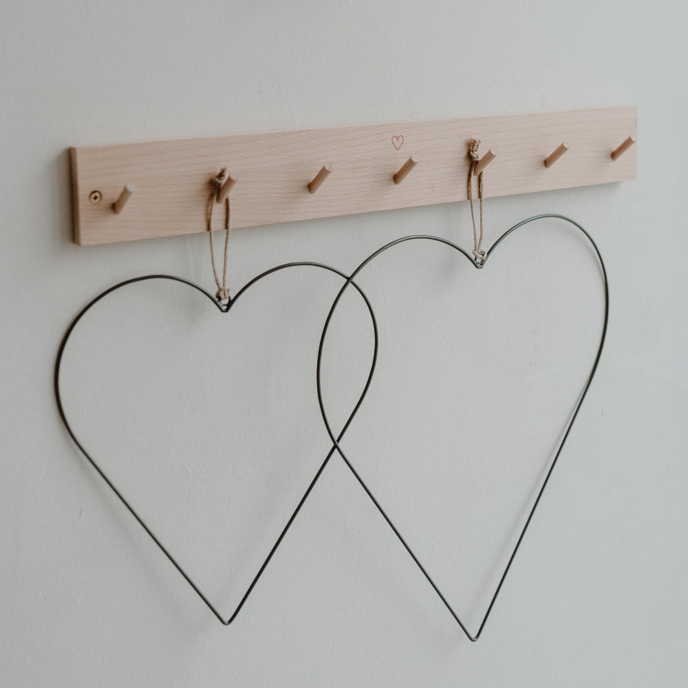 Couronne en métal Coeur en lot de 2 (UE = 4 Ensembles)