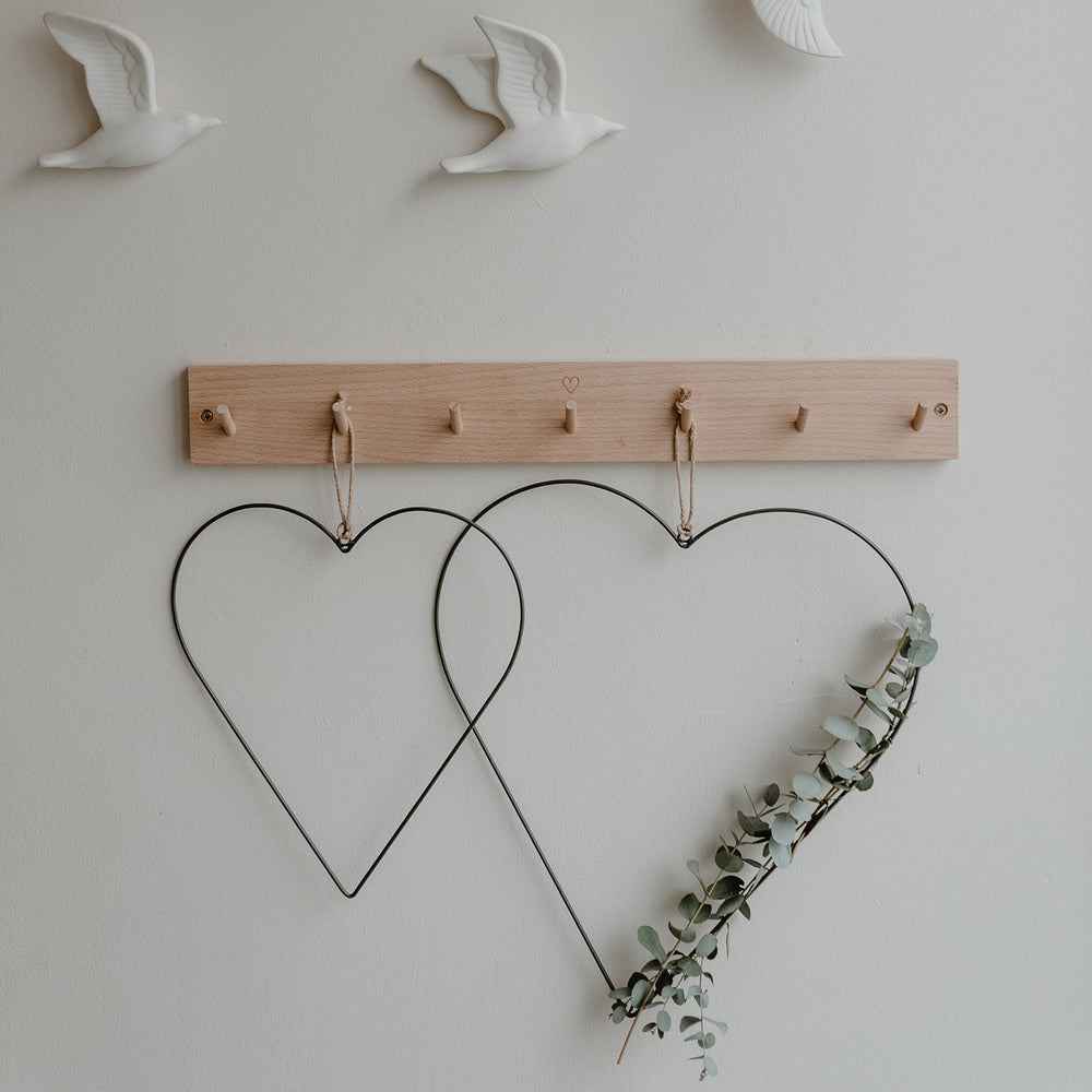 Couronne en métal Coeur en lot de 2 (UE = 4 Ensembles)