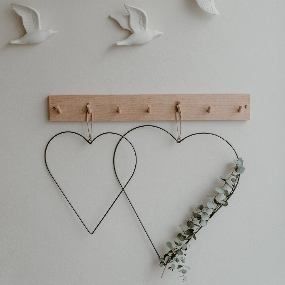 Couronne en métal Coeur en lot de 2 (UE = 4 Ensembles)