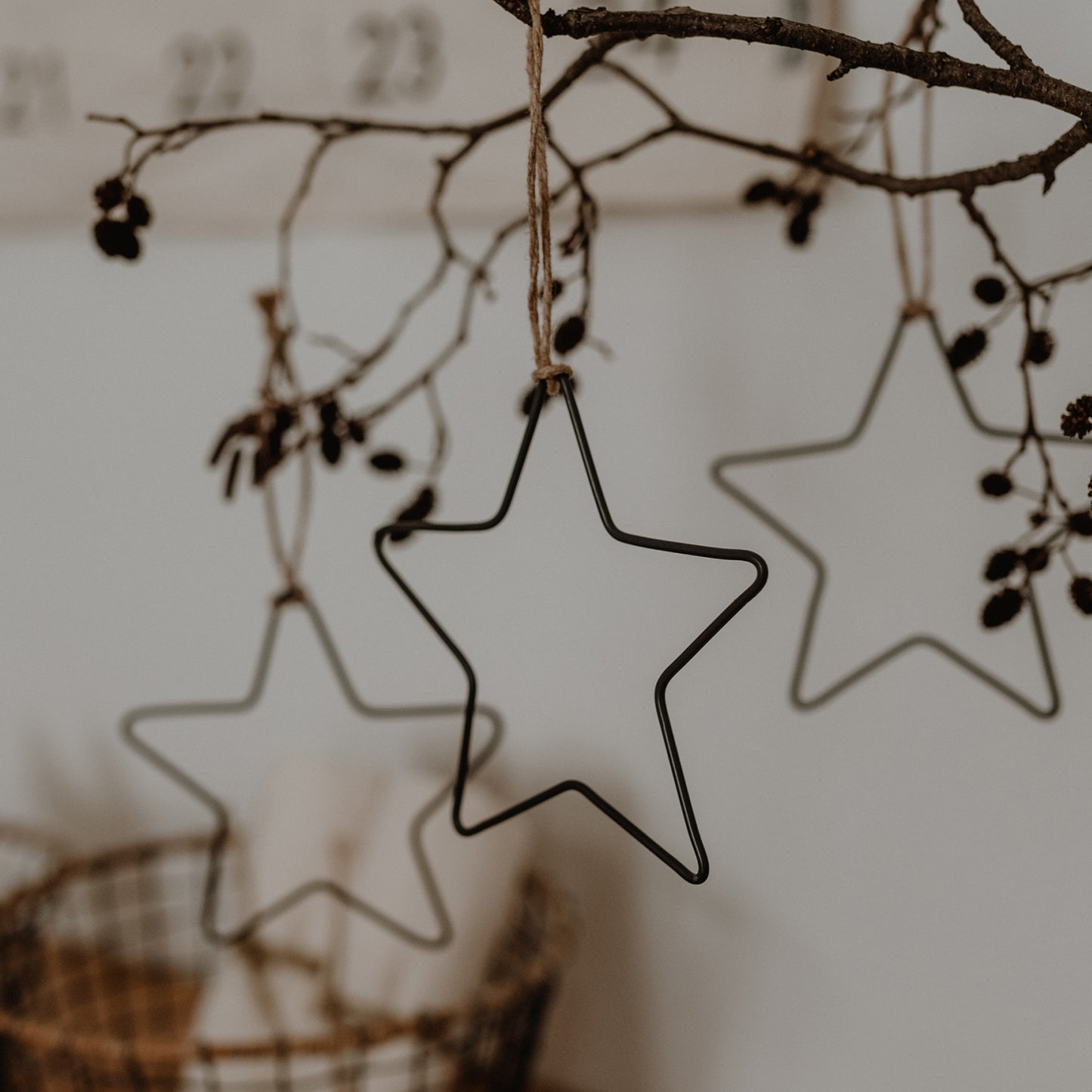 Metal pendant star set of 6 (PU = 4 sets)