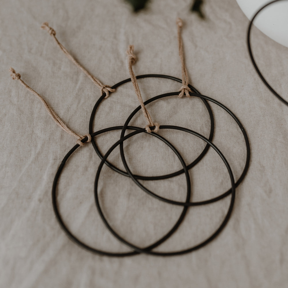 Pendentif Cercle en métal lot de 6 (UE = 4 Ensembles)