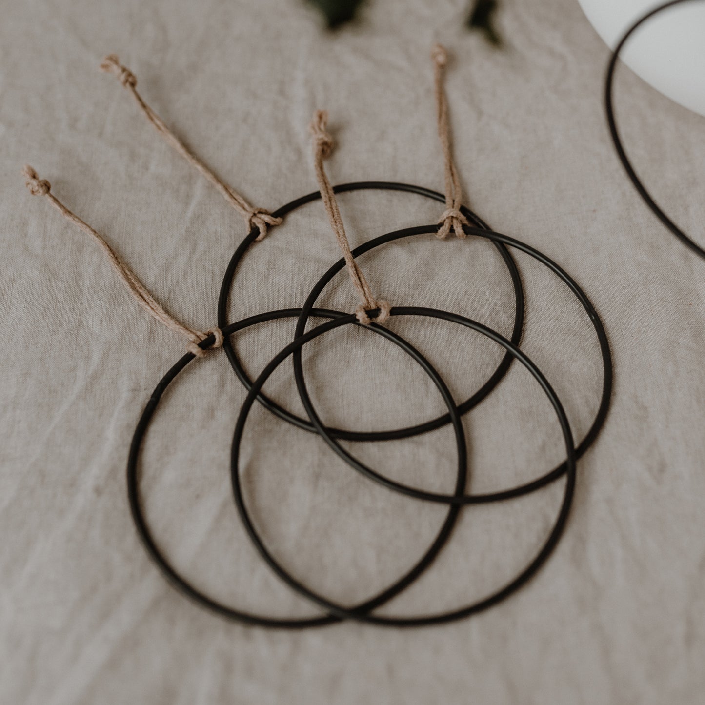 Pendentif Cercle en métal lot de 6 (UE = 4 Ensembles)