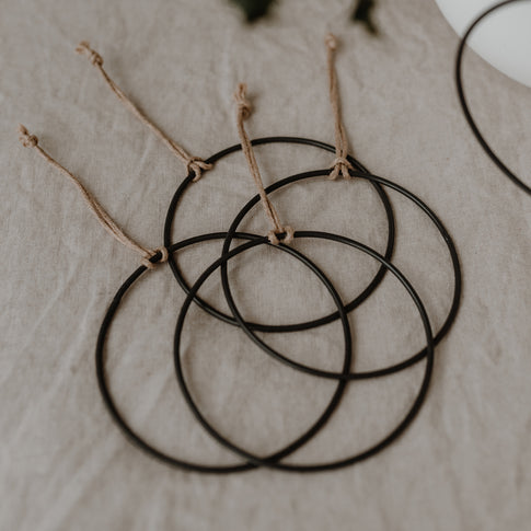 Pendentif Cercle en métal lot de 6 (UE = 4 Ensembles)