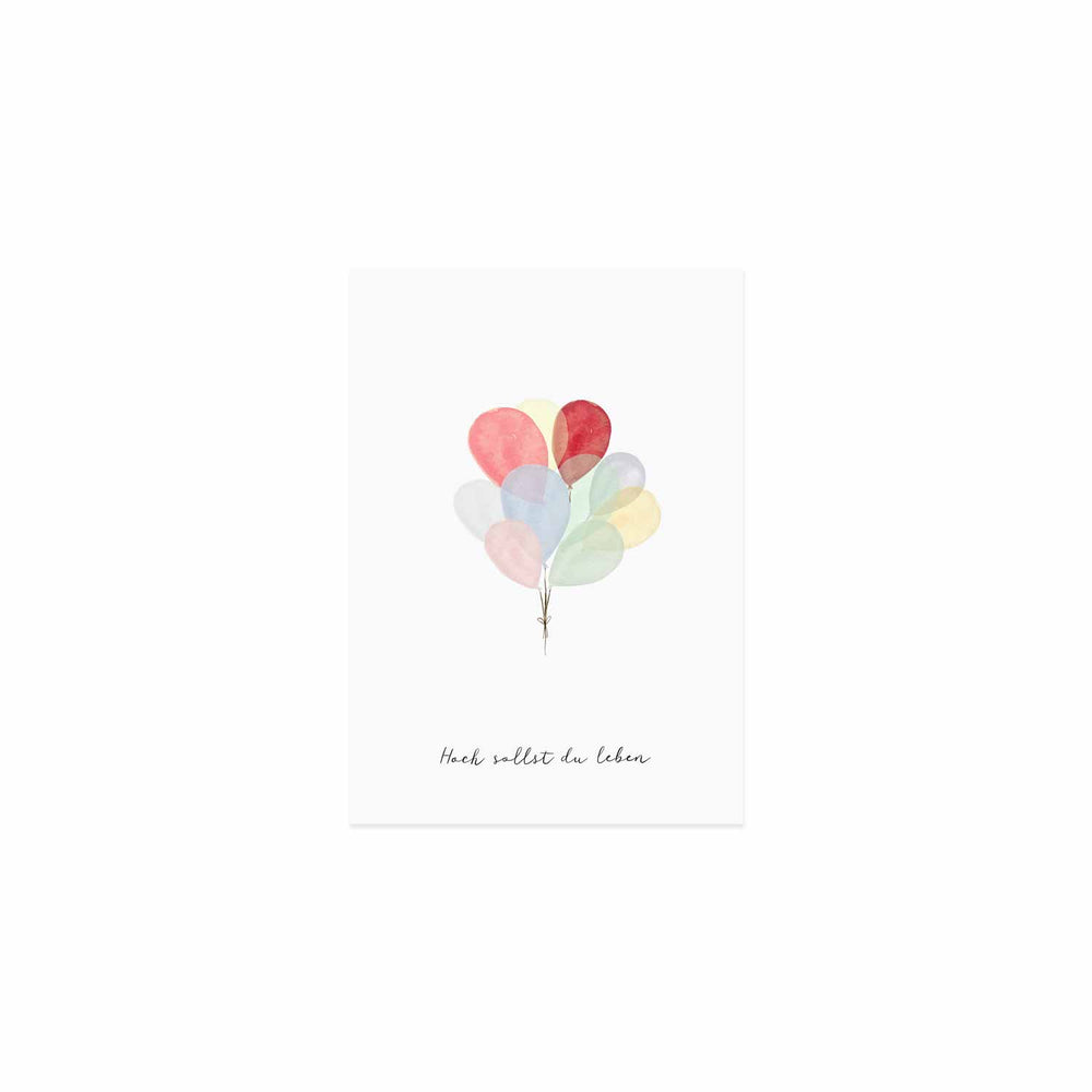 Greeting card balloons (PU = 10 pieces)