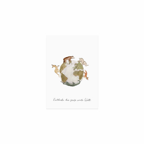 Greeting card world explorer (PU = 10 pieces)