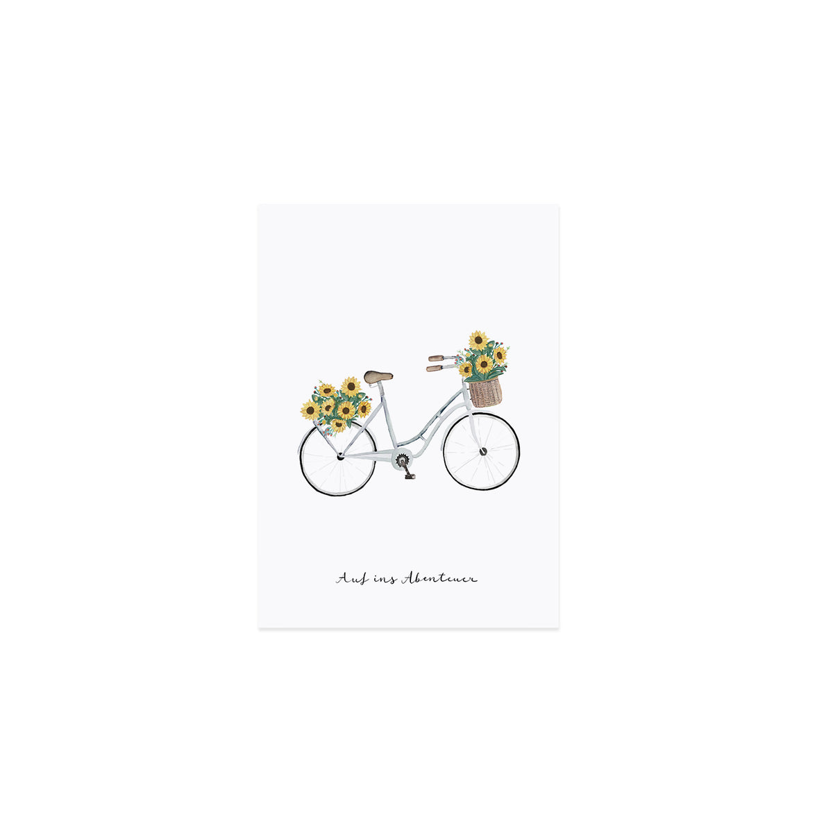 Postkarte Blumenfahrrad (VE = 10 Stück)