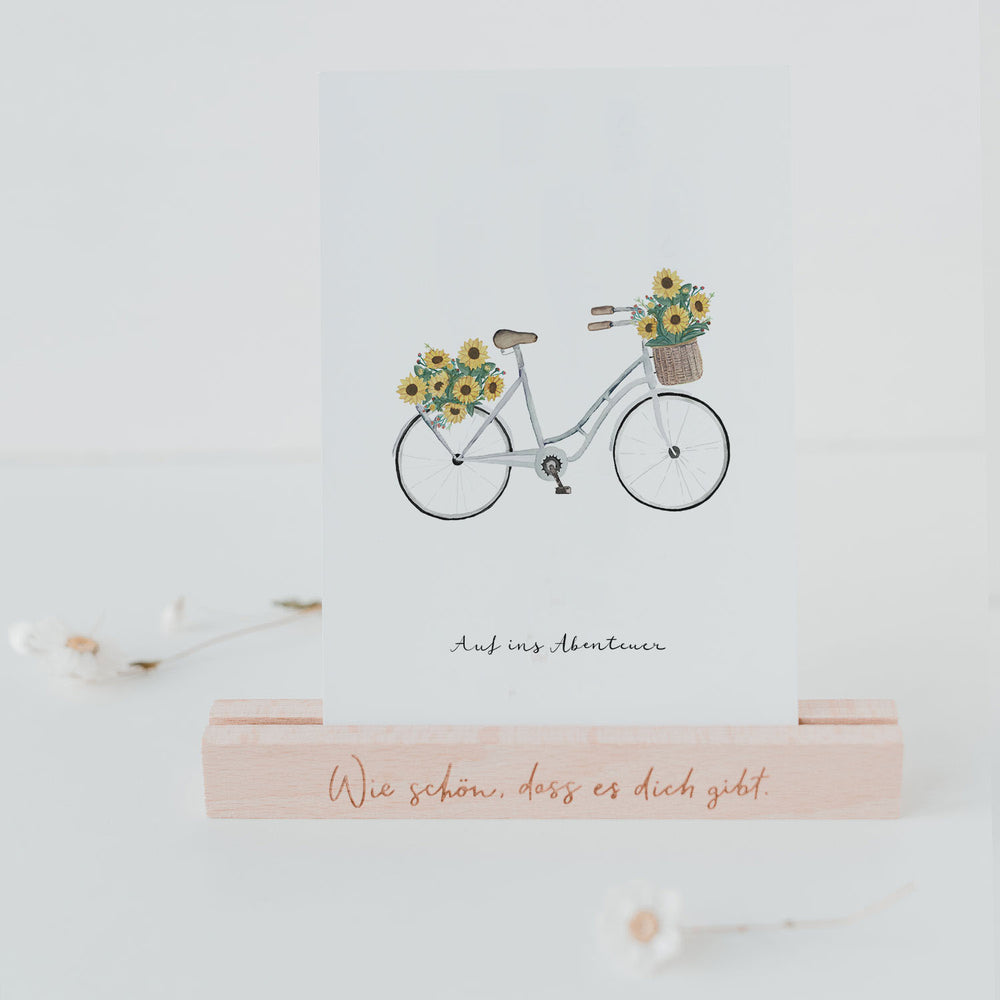 Postkarte Blumenfahrrad (VE = 10 Stück)