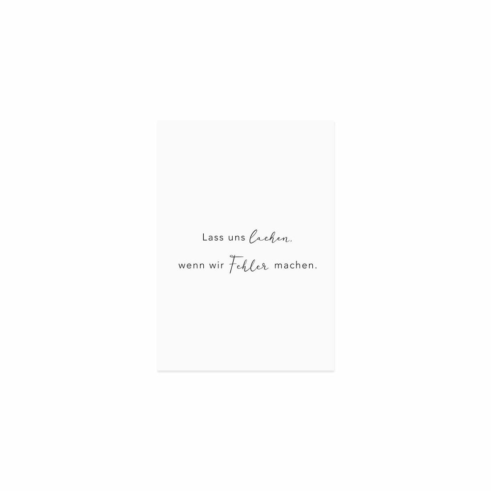 Spruchkarte Lass Uns Lachen (UE = 10 Pièces)