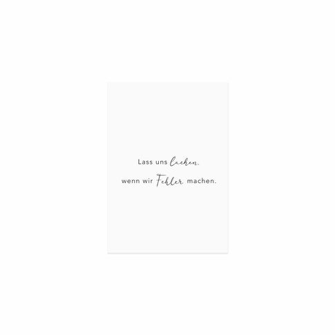 Spruchkarte Lass Uns Lachen (UE = 10 Pièces)