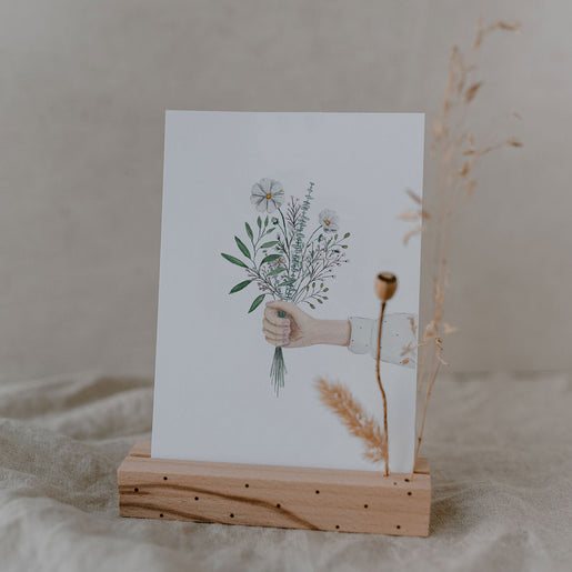 Postkarte Blumenhand (VE = 10 Stück)