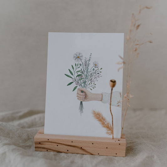 Postkarte Blumenhand (VE = 10 Stück)