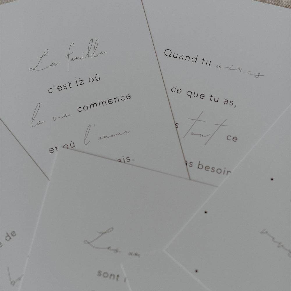 Spruchkarte La joie  (UE = 10 Pièces)