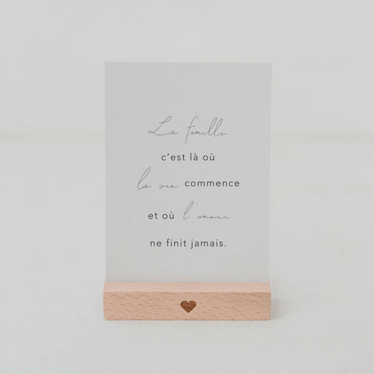 Spruchkarte La famille  (UE = 10 Pièces)