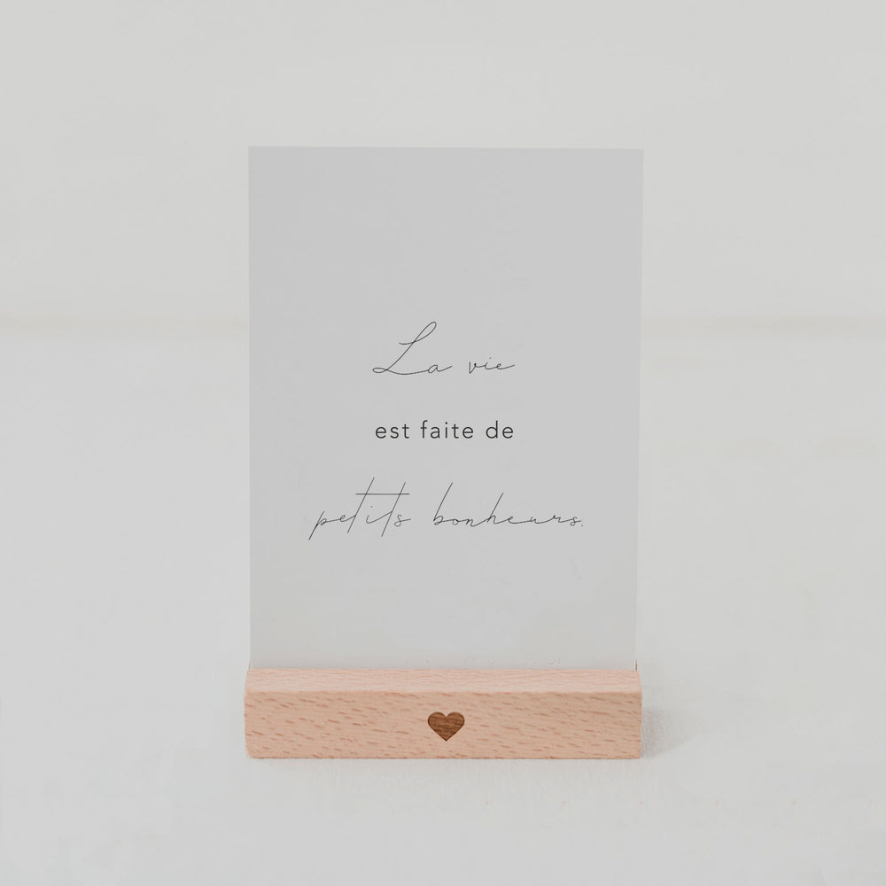Spruchkarte La vie  (VE = 10 Stück)