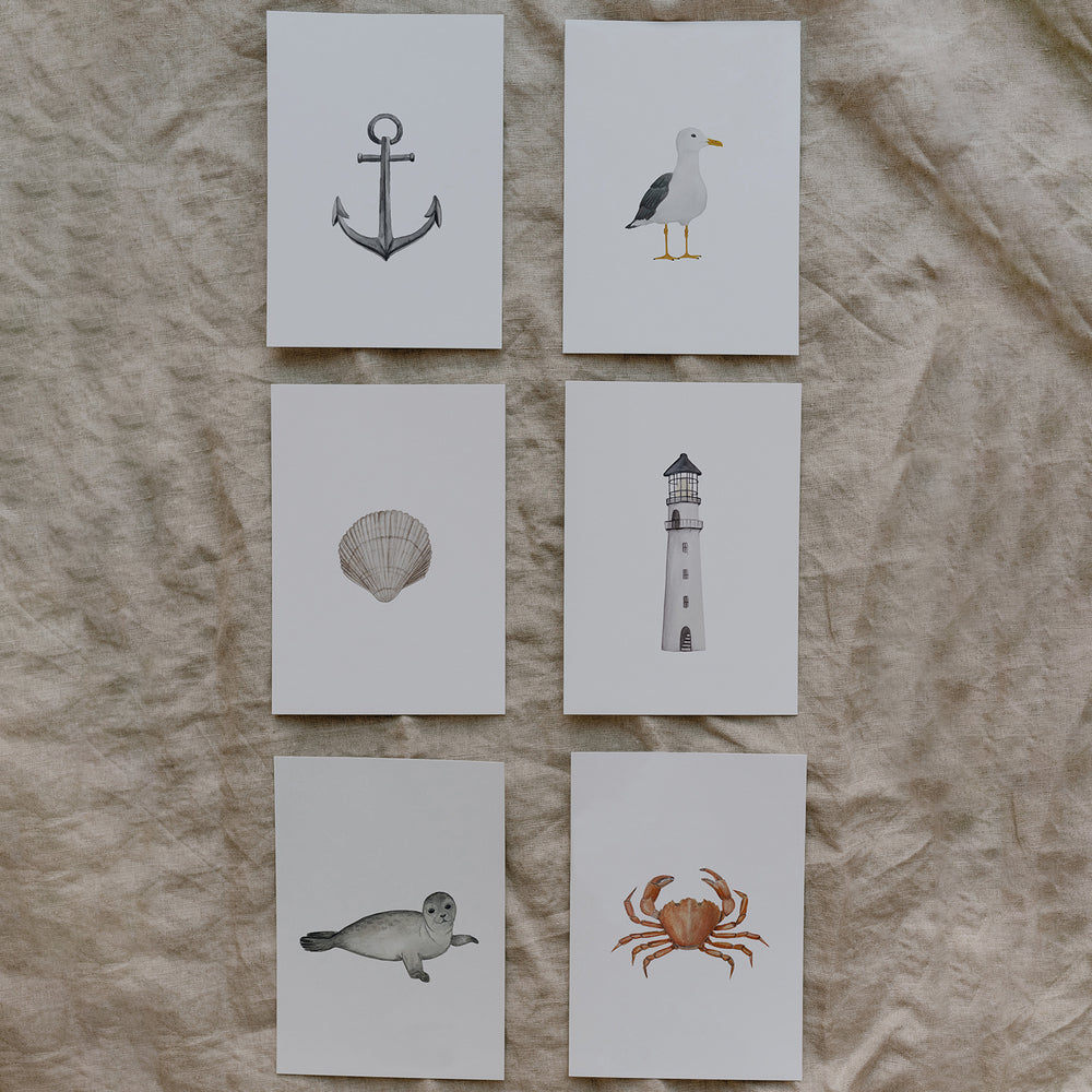 Watercolor card anchor (PU = 10 pieces)