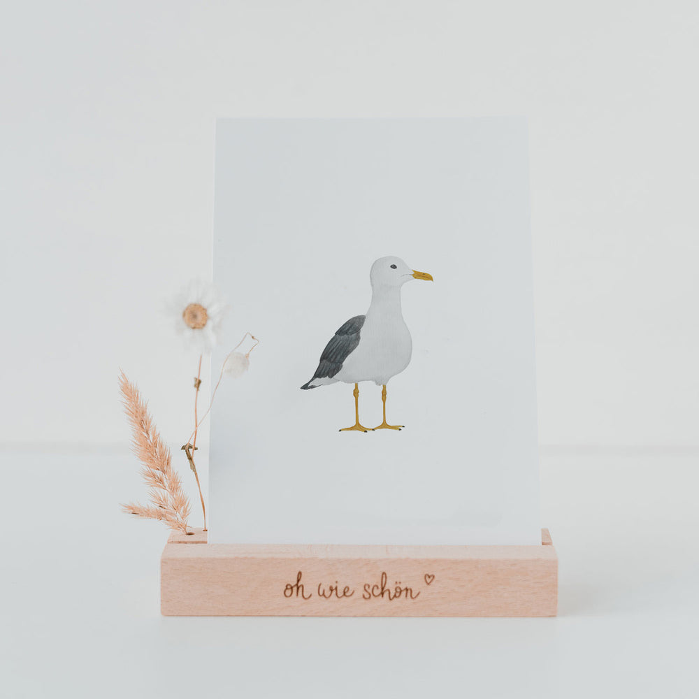 Watercolor card Seagull (PU = 10 pieces)