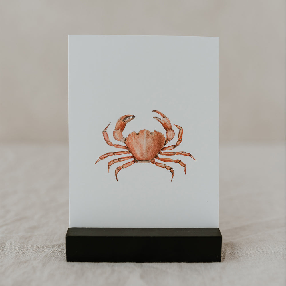 Watercolor card beach crab (PU = 10 pieces)