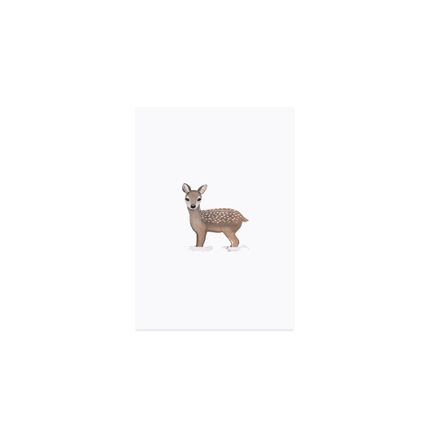 Watercolor card Deer (PU = 10 pieces)