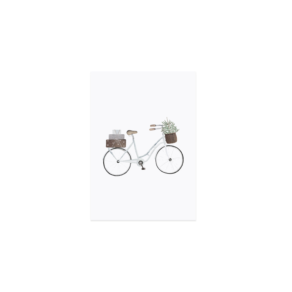Aquarellkarte Christmas Bicycle (VE = 10 Stück)