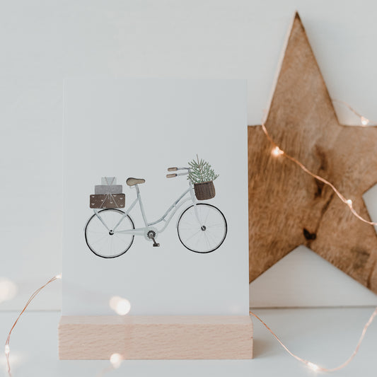 Aquarellkarte Christmas Bicycle (UE = 10 Pièces)
