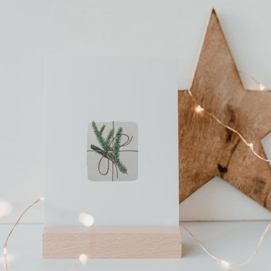 Aquarellkarte Christmas Gift (UE = 10 Pièces)