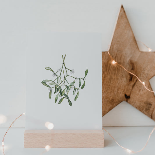 Aquarellkarte Mistletoe (UE = 10 Pièces)