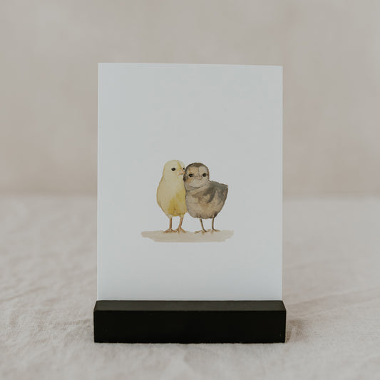 Aquarellkarte Chicks (UE = 10 Pièces)